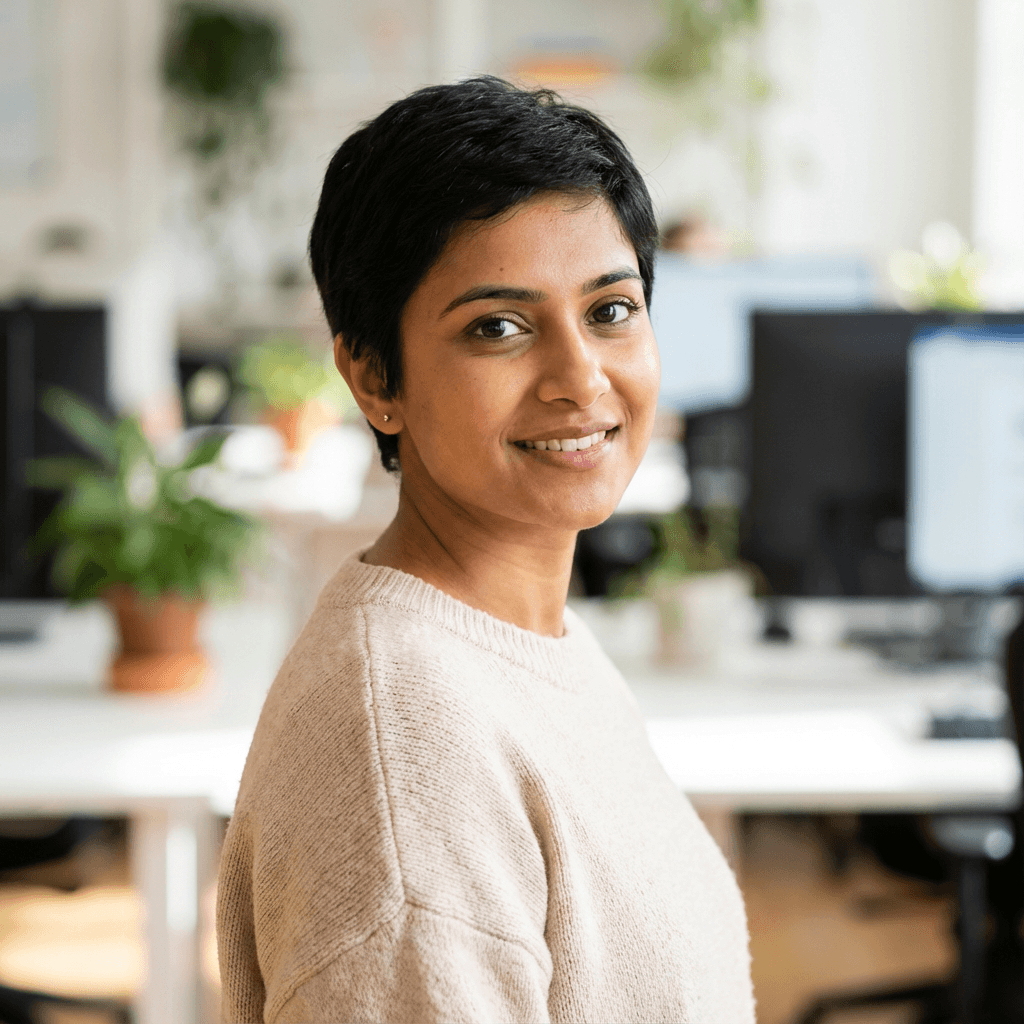 Portrait of Priya Sharma, encryption engineer at Fableapp